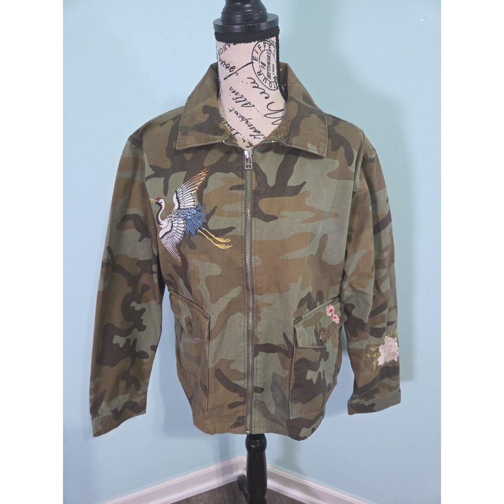 Levis Camouflage Caroline Zip Jacket Embroidered medium